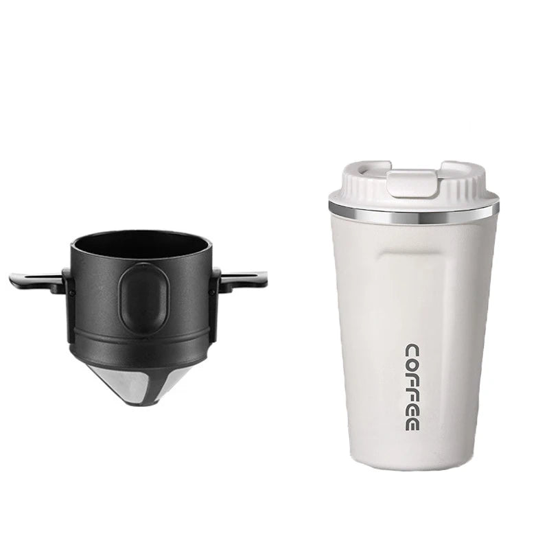 304 Stainless Steel Reusable Pour Over Coffee Dripper Filter Set