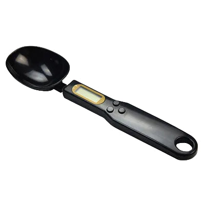 Digital measuring spoon on a white background