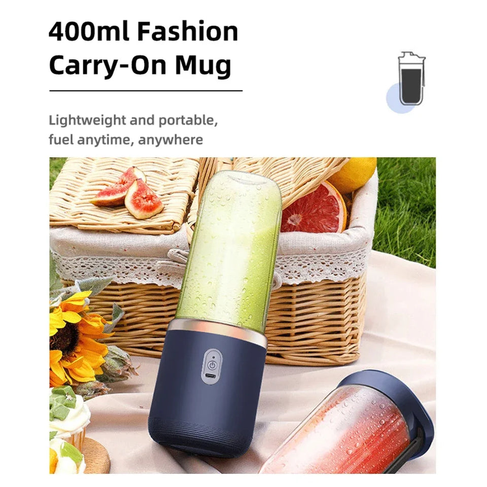 400ml Fashion Carry-On Mug with picnic setting and fruit